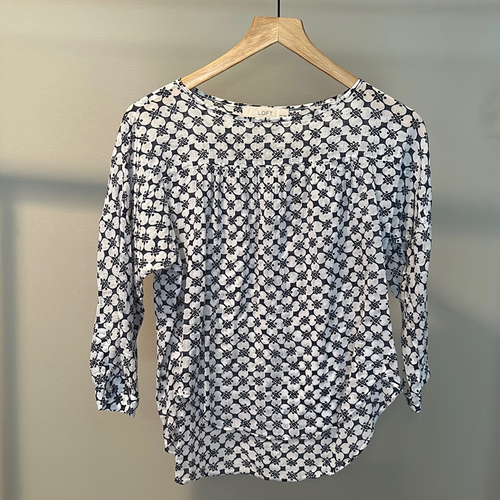 LOFT petite woven blouse